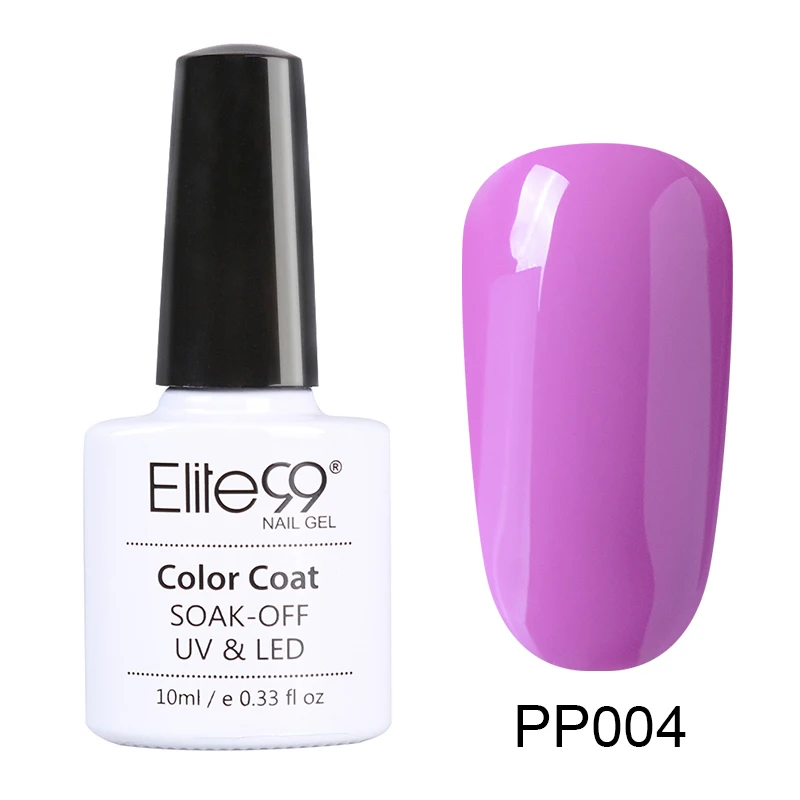 PP004 Elite99 фиолетовый цвет 10 мл Гель-лак замачиваемый УФ Гель-лак для ногтей для маникюра долговечный Гель-лак для ногтей - Цвет: PP004