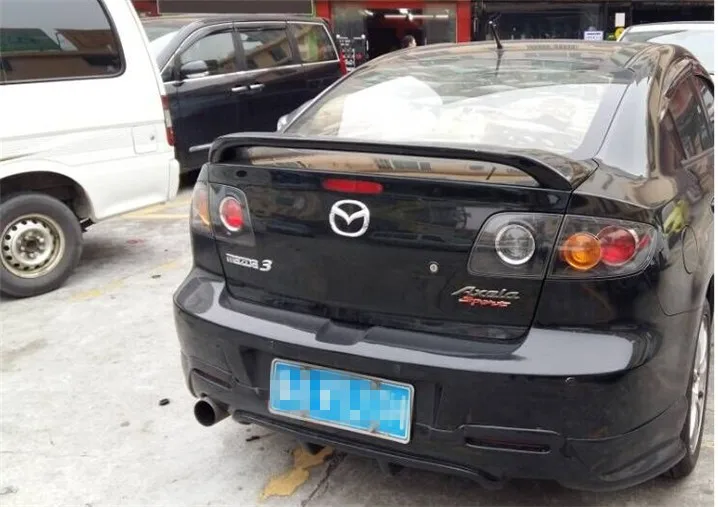 Для Mazda 3 спойлер 2006-2013 Высококачественный ABS Материал заднее крыло автомобиля праймер цвет задний спойлер для Mazda 3 спортивный спойлер