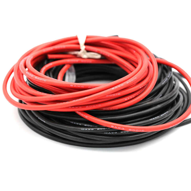 1 м AWG 8 10 12 14 16 18 20 22 гибкий силиконовый Твердый электронный провод луженая медная