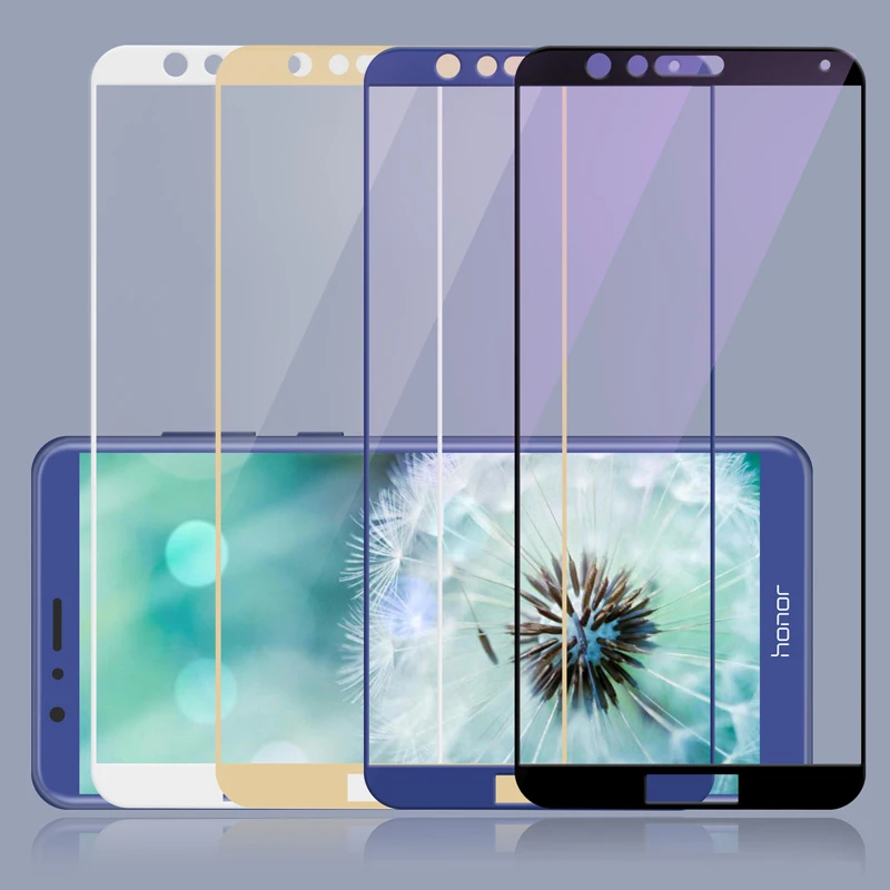Закаленное стекло для huawei Honor 7X полное покрытие протектор экрана смартфона 7 X