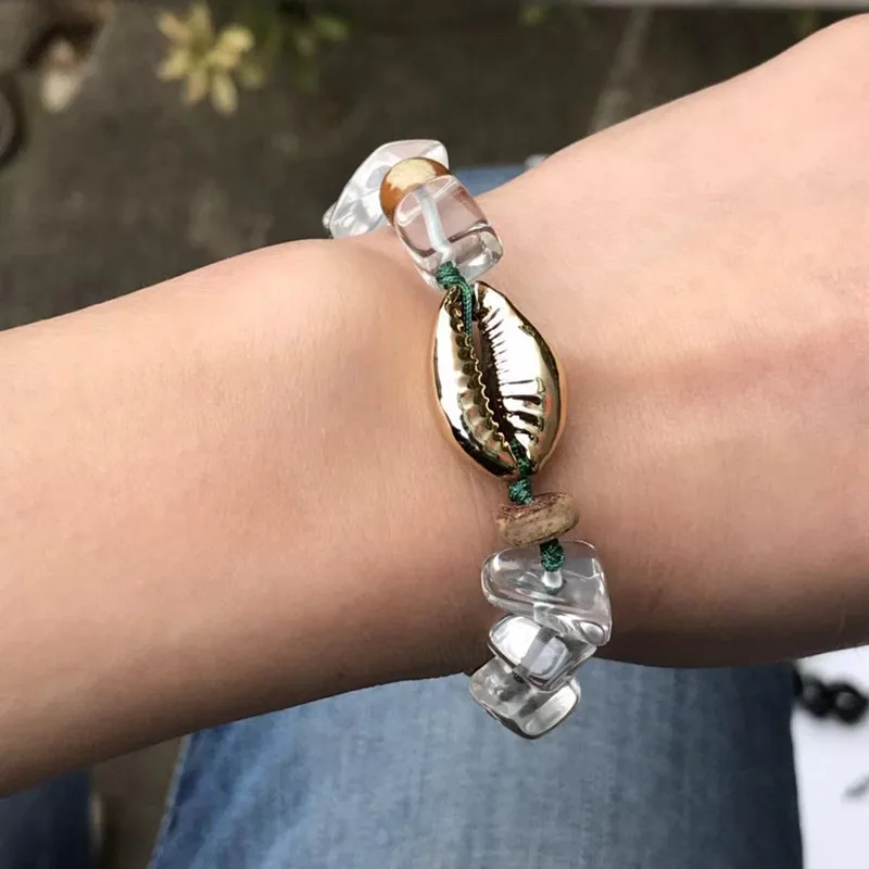 Boho pulseira feminina, натуральный большой пука, каури, ракушка, браслет, браслеты для женщин, подарок, бижутерия, богемные браслеты, браслеты