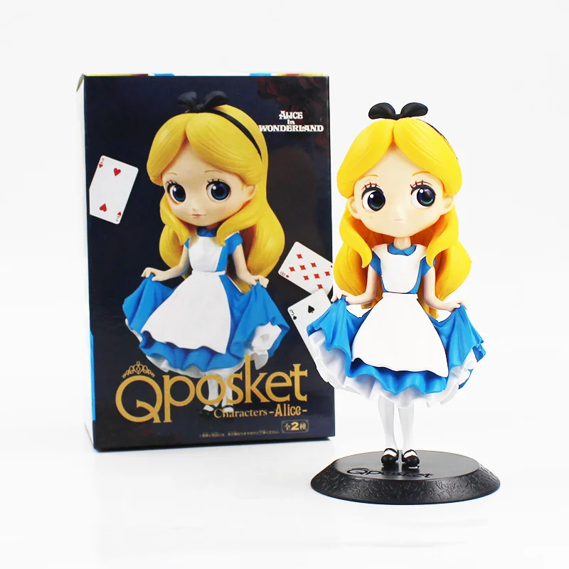 A with box 12 см Qposket Q Posket Ариэль чудо-женщина Харл Куинн Спящая красавица Русалка Белоснежка Принцесса Рапунцель Белль торт Свадебные игрушки - Цвет: A with box