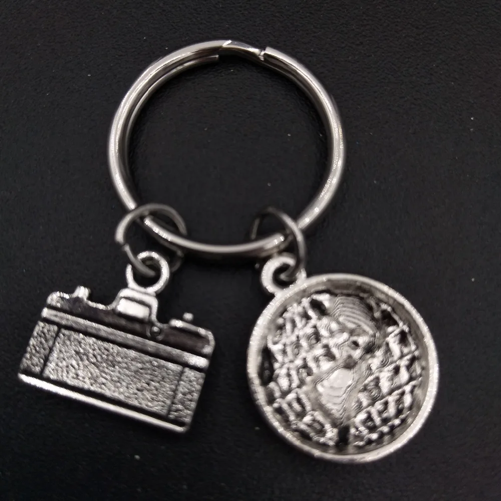 Камера и Глобус очарование Путешествия брелок любовь нержавеющая сталь