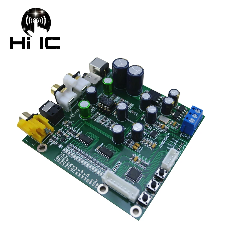 Новейший ES9038Q2M ES9038 Q2M ies DSD оптический коаксиальный входной декодер DAC выход для наушников HiFi аудио Плата усилителя 384k dop128