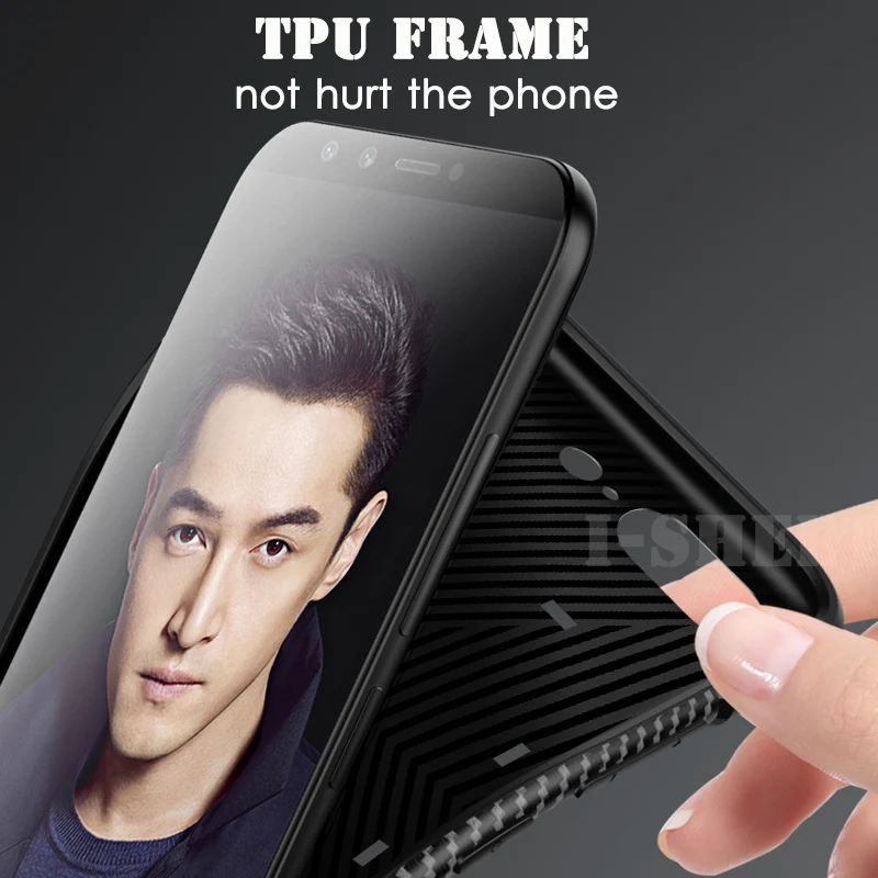 Гибридный чехол для Huawei P10 Lite 360 кольцевой магнитный держатель тонкий мягкий из