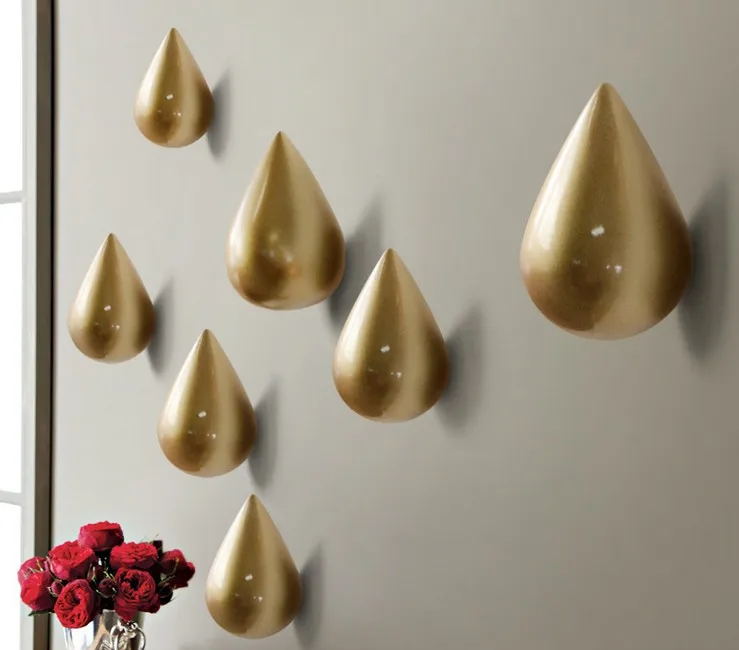 Brief Modern 3D resin drop hooks wall decoration Hat Door Clothes Towel Robe Hooks perchero pared Wallets Wall hanger | Дом и сад