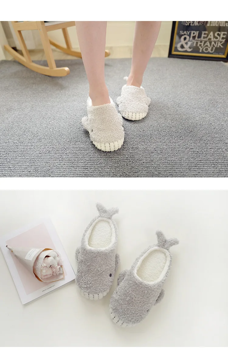 Kawaii/домашние тапочки для женщин; сезон осень; Сезон Зима; Теплая обувь для спальни; нескользящая Женская плюшевая обувь; тапочки; мягкая обувь на плоской подошве; шлепанцы