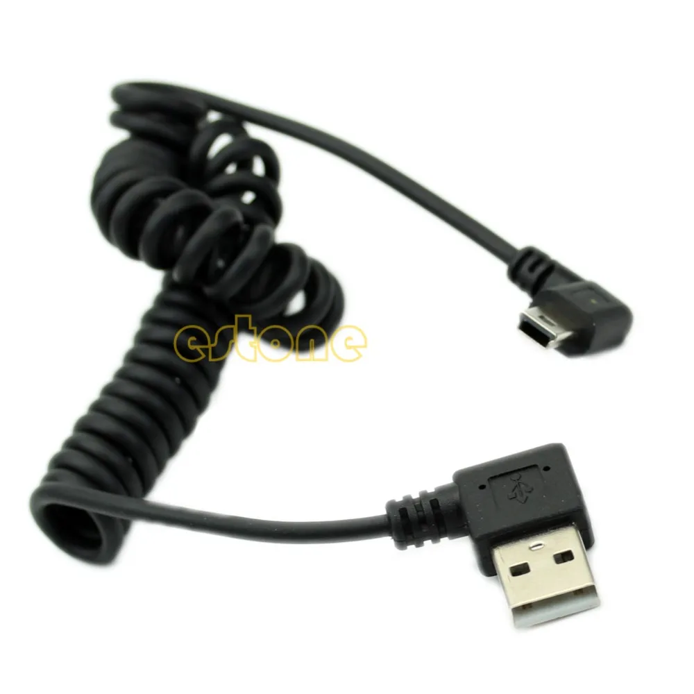 Практичный 90 градусов левый угол USB 2 0 A штекер на мини B 5p Мужской кабель|Кабели