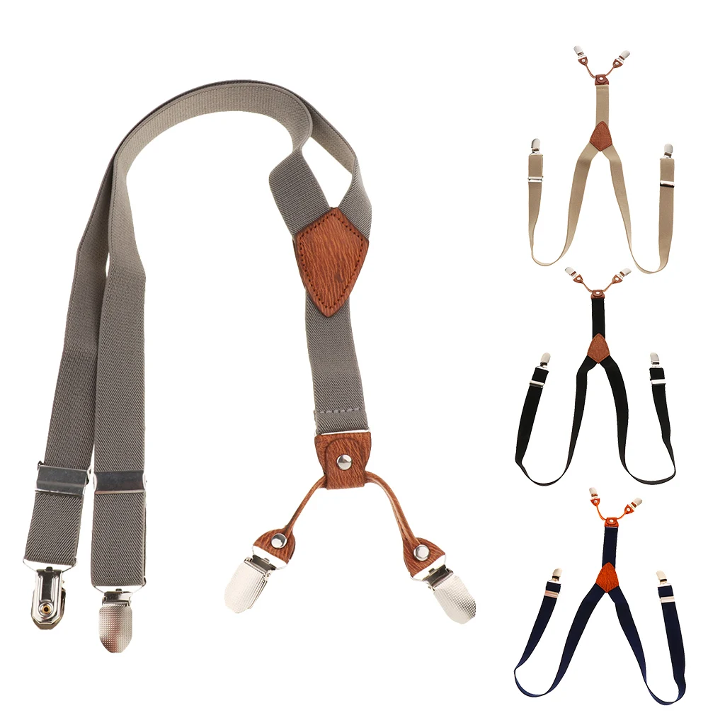 Детские регулируемые эластичные подтяжки на застежках для мальчиков и девочек