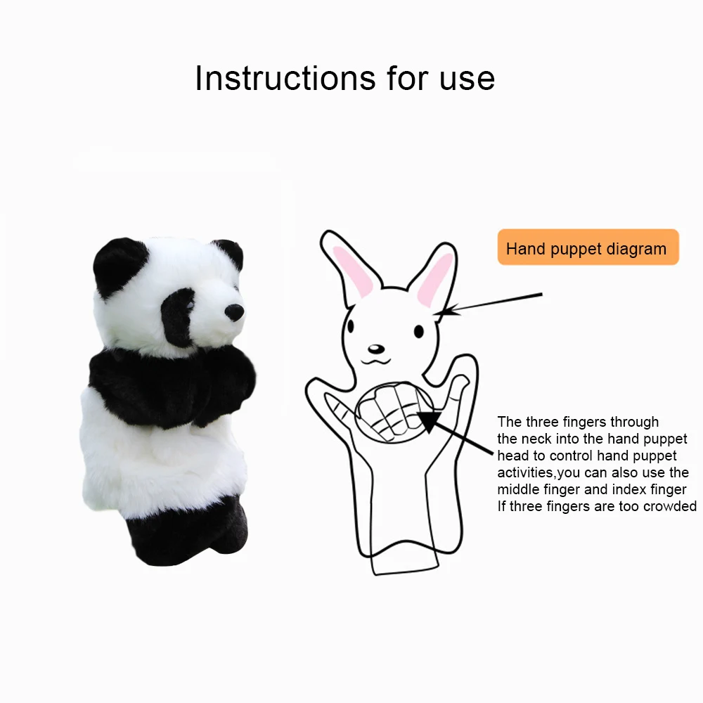 

Animal Hand Puppets Panda Puppets Baby Toys Stuffed Baby Plush Toys Happy Family Fun Hand Kids Learning & Educational Toy