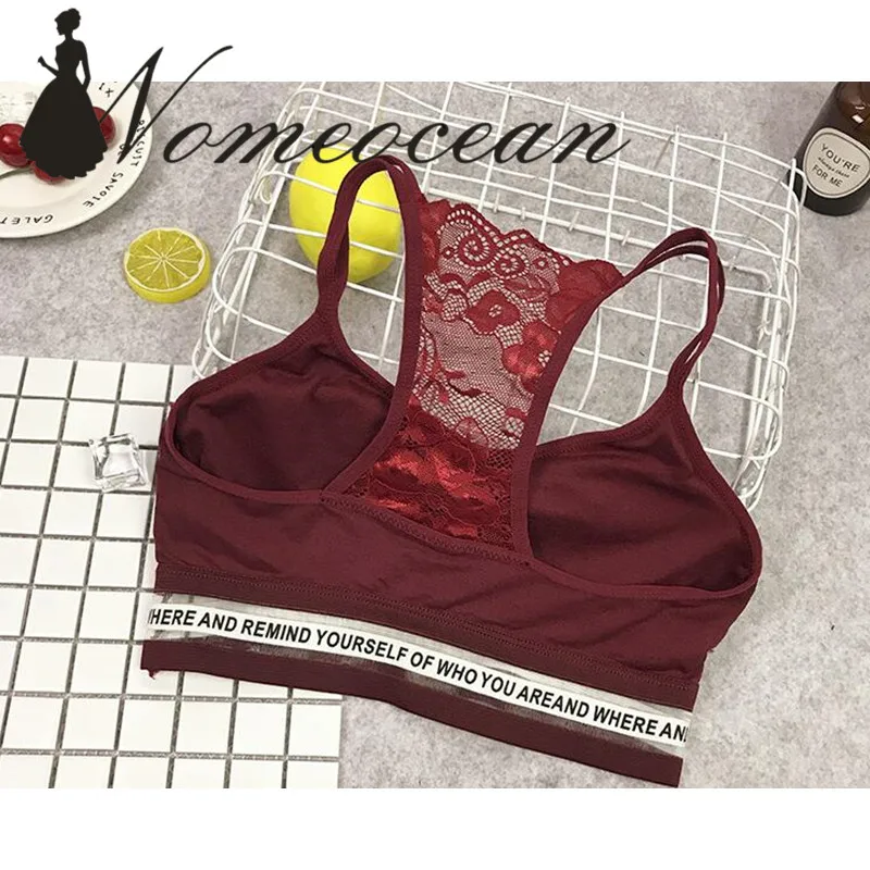 Fashion Women Casual Solid Backless Fitness Lace Camisole Tank Tops Letter Strapless Slim Spaghetti Strap T Shirt Strappy Camis | Женская
