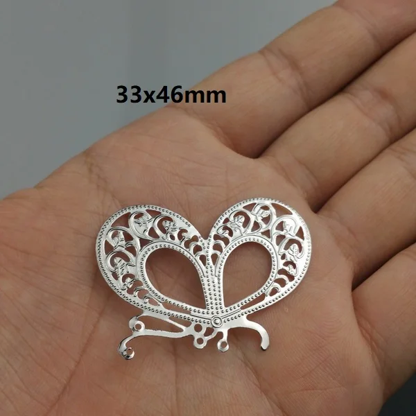 rhodium 20pcs Розничная филигранная Бабочка Обертывания соединители украшения ремесла подарок украшение DIY фурнитура Аксессуары для одежды - Цвет: rhodium 20pcs