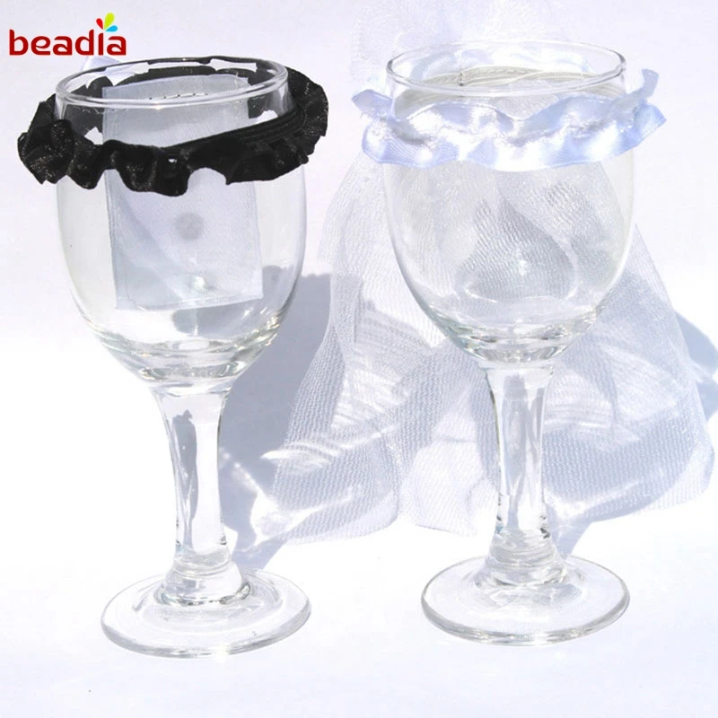 Высококачественные шифоновые Чехлы для бутылочных чашек подарки свадебное