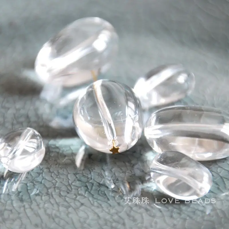 Натуральные прозрачные кварцевые нерегулярные самородки бусины россыпью для
