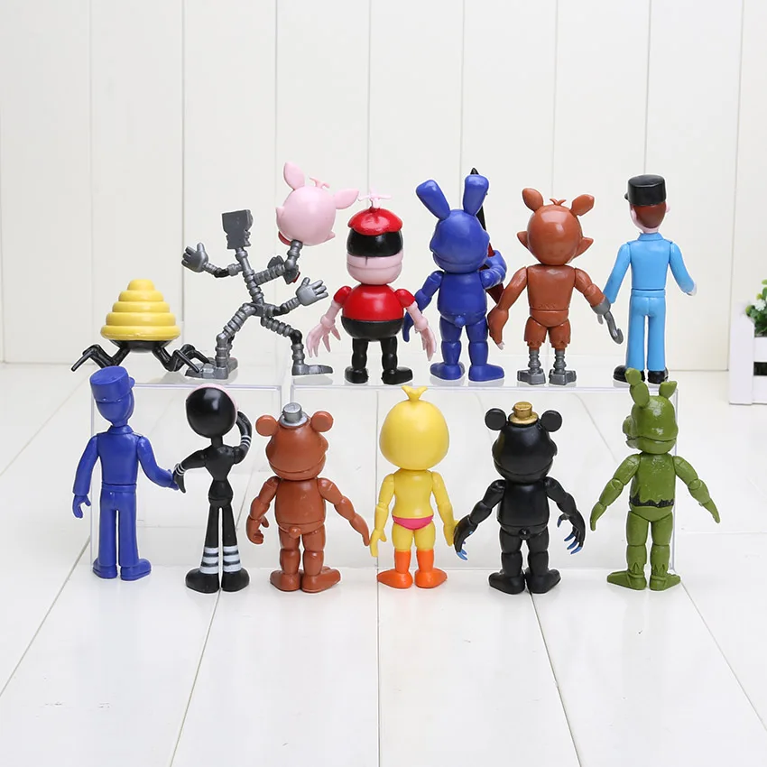 Five Nights At Freddy's 12 шт./компл. FNAF Bonnie Foxy Freddy Fazbear Bear Night At Freddy игрушки Фигурки