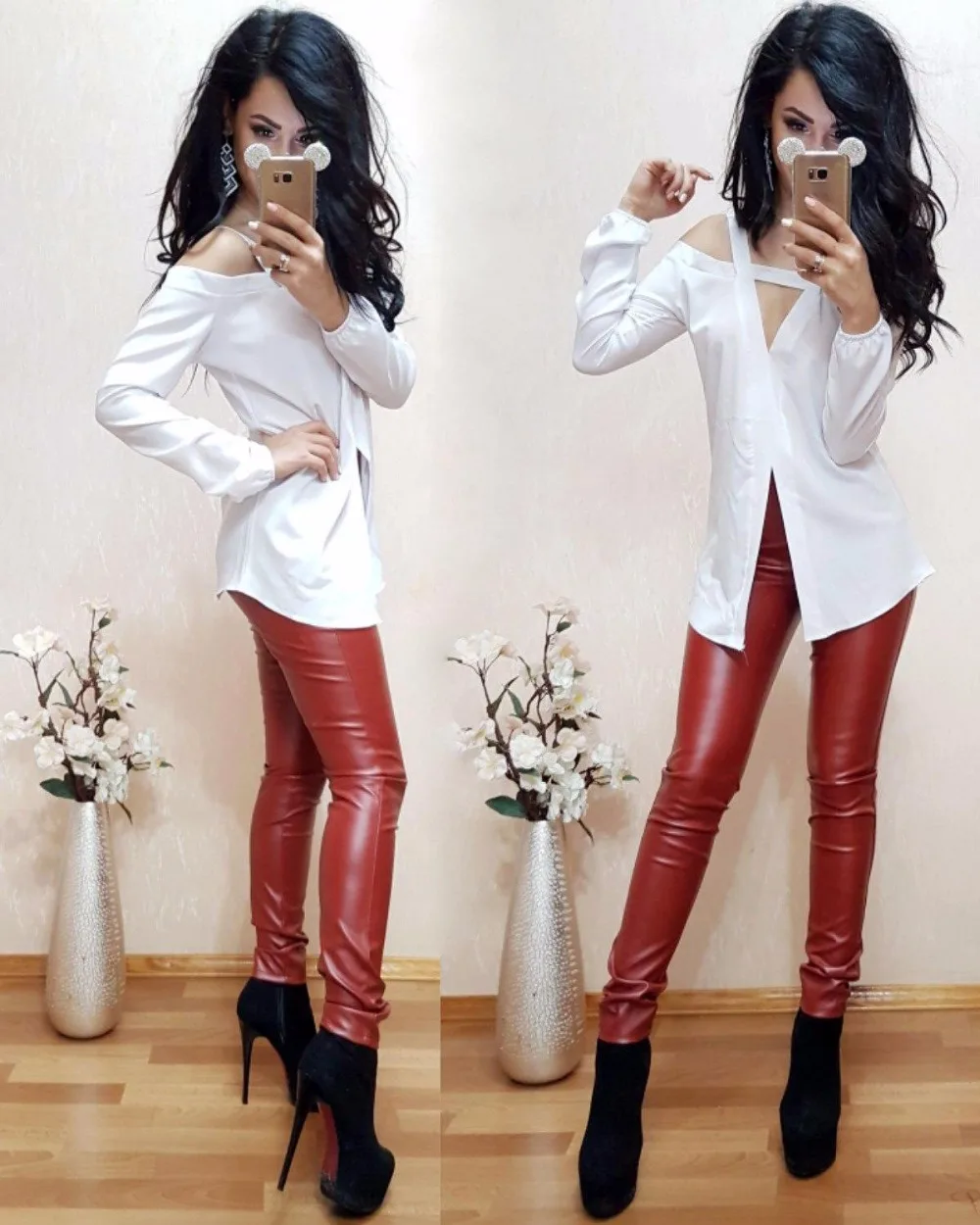 2017 spring autumn women sexy fashion deep V collar shirt blue stripes white long sleeves strapless casual comfortable blouse |