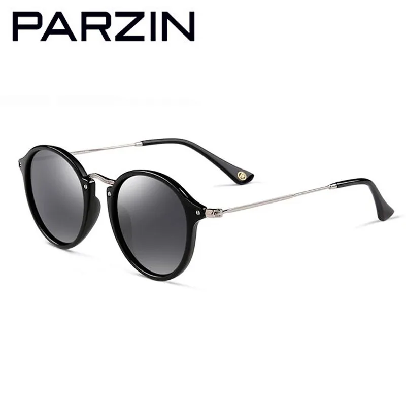 PARZIN Vintage Tr90 Поляризованные Солнцезащитные Очки Женщины Ретро Любители Круглые