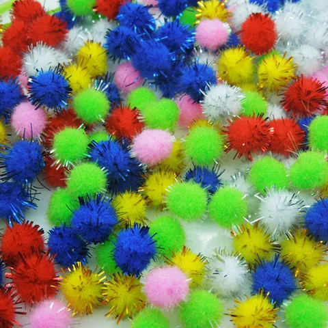 Шт. 11-12 мм блестящие разноцветные шарики для украшения своими руками, меховые шарики, помпоны, домашний декор, декоративные цветы, поделки