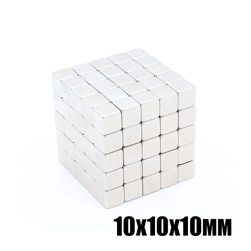 

5 шт. 10x10x10 мм супер сильный редкоземельный постоянный магнит 10x10x10 мм N35 небольшой блок мощные магнитные неодимовые магниты