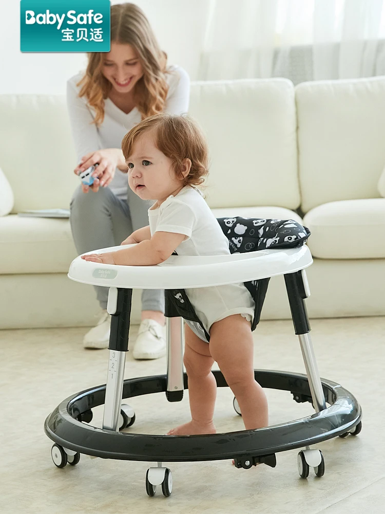 

Round walker multi functional anti-rollover baby walker with music baby toy Baby First Steps Car Toddler Trolley Sit-to-Stand