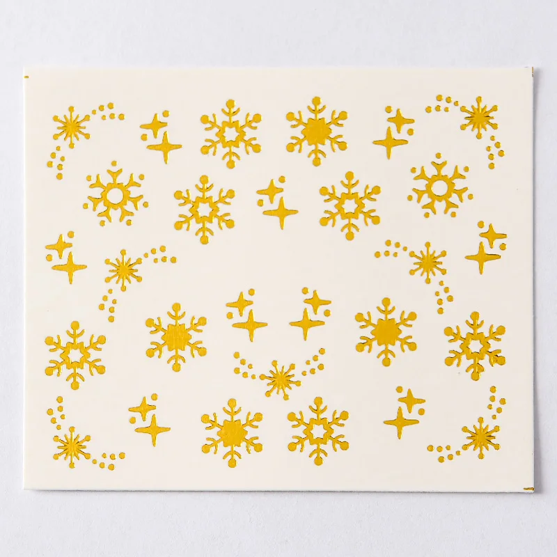 1 лист золото серебро Наклейка на ногти водная Снежинка Рождественский олень для украшения ногтей Блеск DIY Переводные картинки Инструменты для маникюра - Цвет: K3110