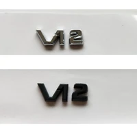 chrome black v12 v 12 letters interior center console badges emblems emblem badge for mercedes benz maybach s500l s600l s63 amg