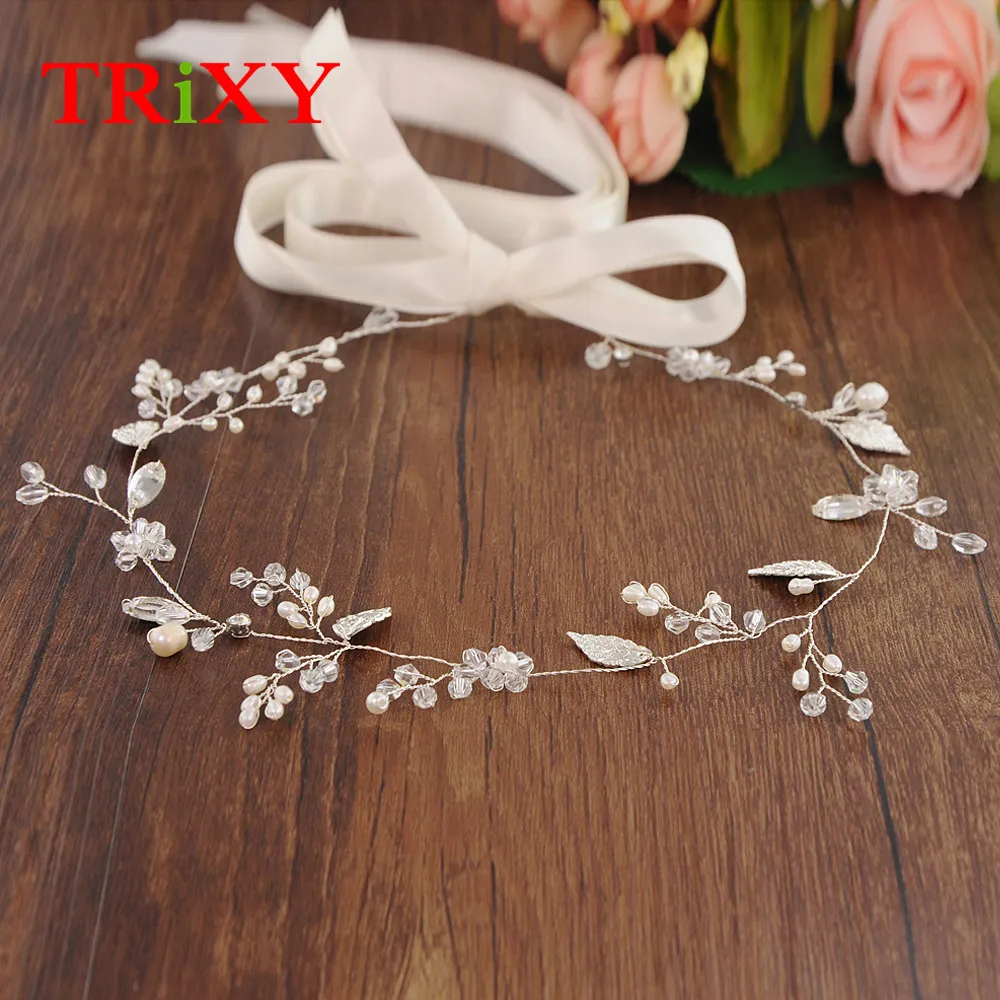 TRiXY H71 S кристалл горного хрусталя бисером свадебные аксессуары для волос Rhinestone