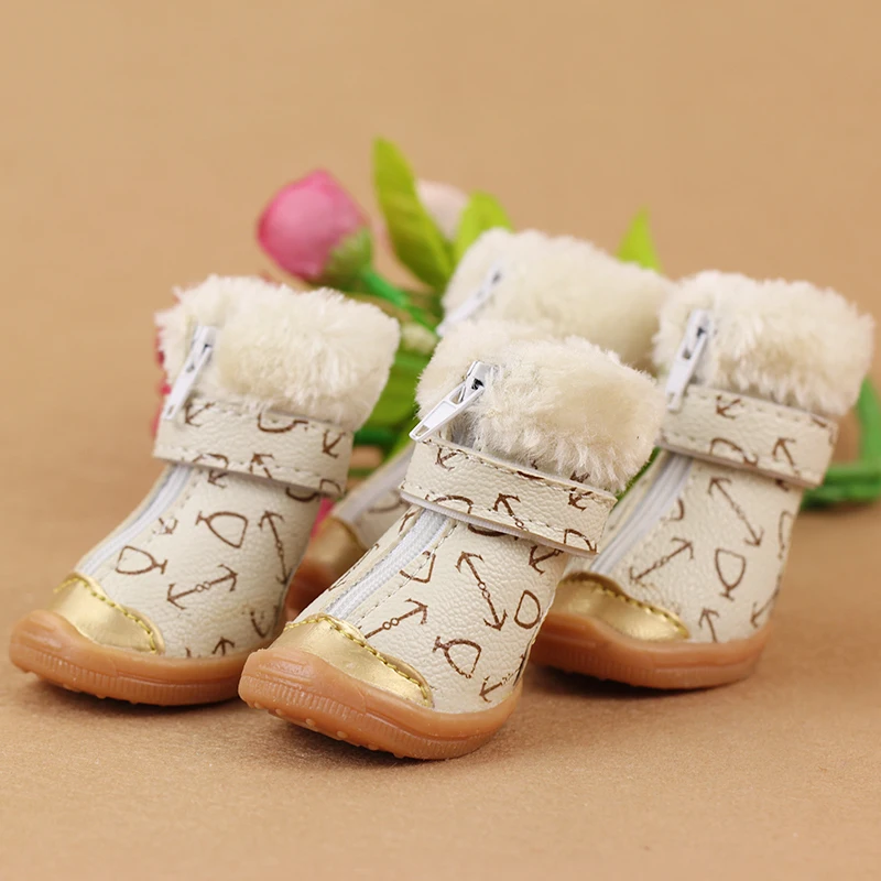 4 шт./компл. кожаная подошва теплые ботинки осень зима повседневная обувь для