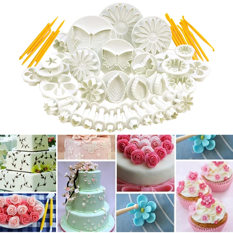 47 шт. плунжера Fondant Cutter Инструменты для тортов Cookie бисквитный торт плесень Craft DIY 3D