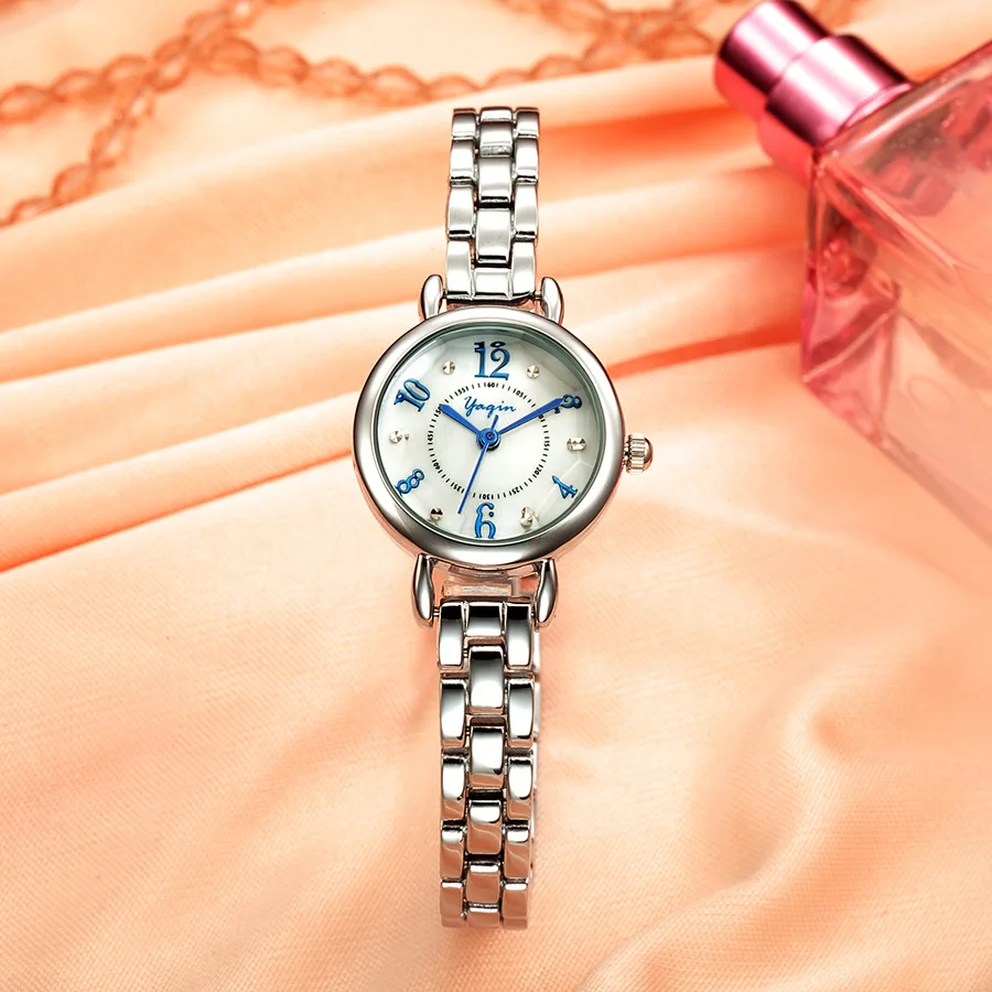 YAQIN woman quartz watch business casual fashion luxury brand rose gold and silver strip waterproof | Наручные часы