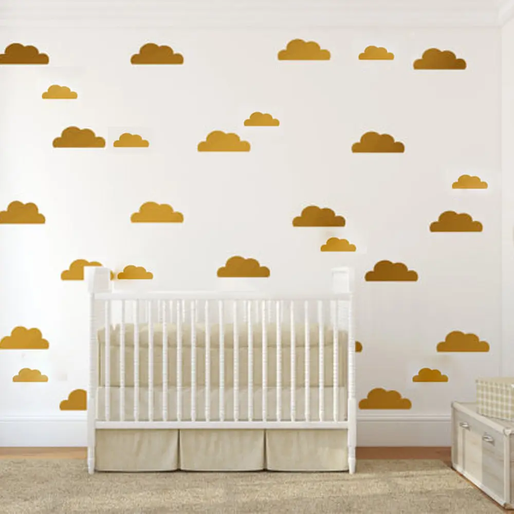 56 шт./компл. белые облака наклейки на стену большой Размеры с мини настенные для