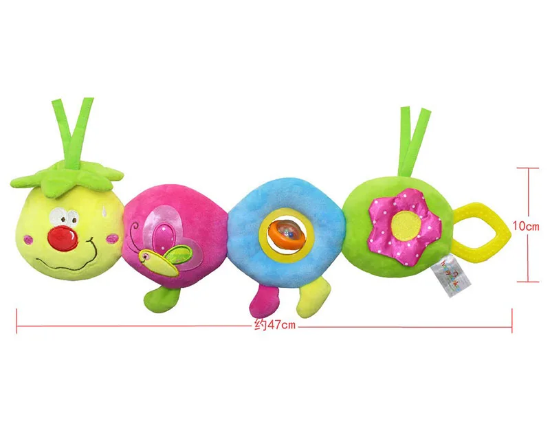 Лидер продаж мягкие детские игрушки 47 см Музыкальная гусеница милый червь кольцо