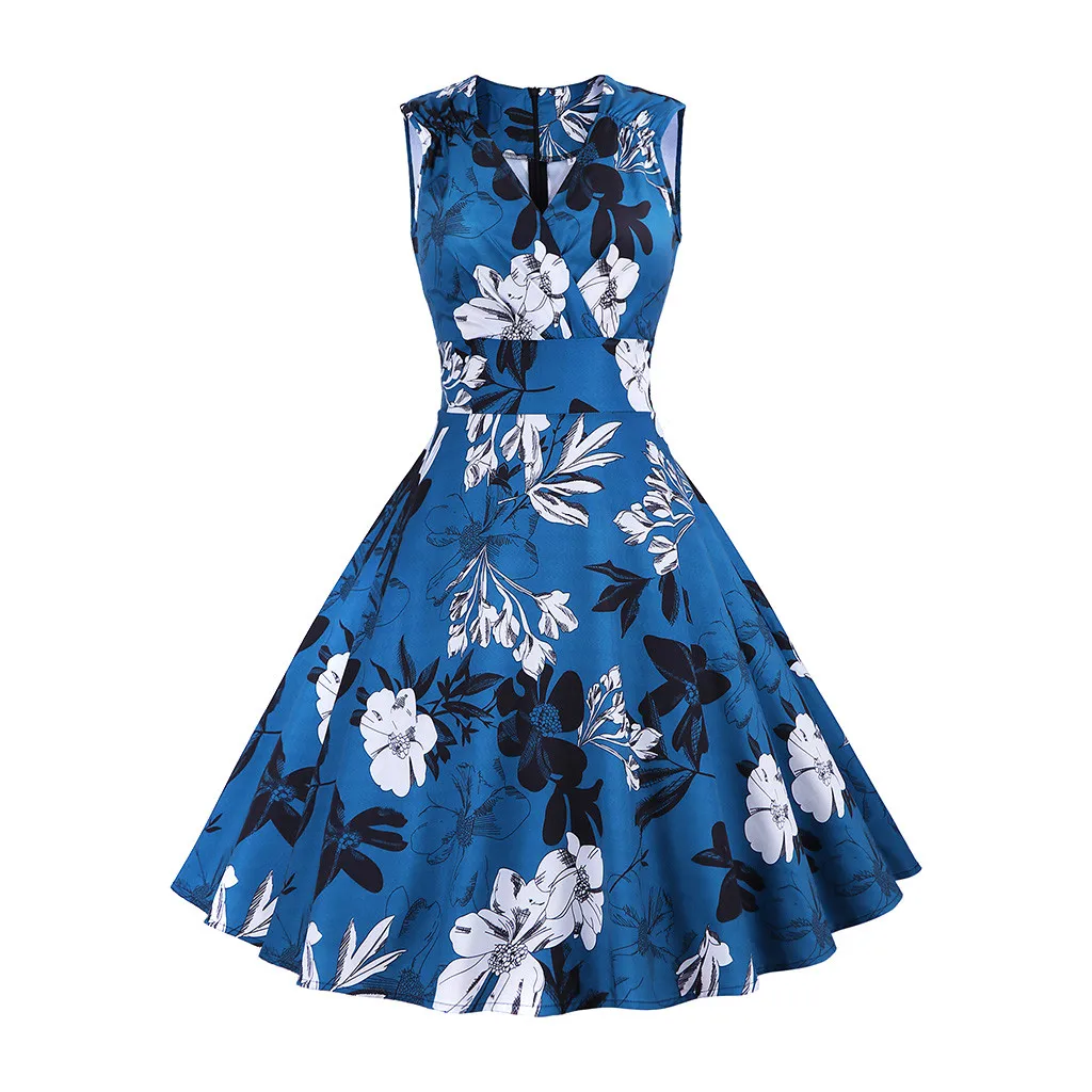 Женские винтажные платья повседневные элегантные офисные цветочный принт весна