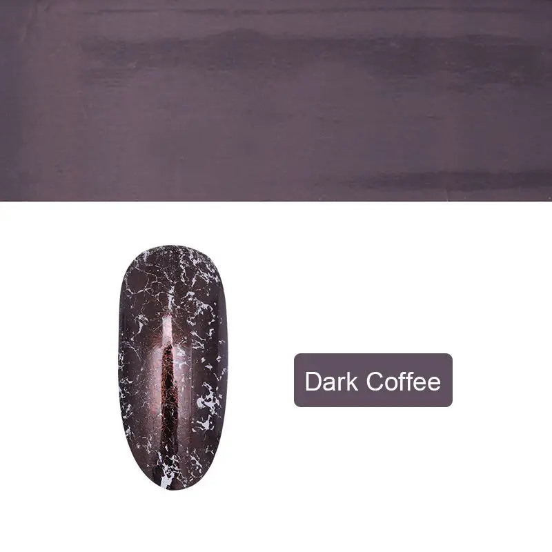 Dark Coffee Голографические розовые золотые переводные наклейки для ногтей, украшения из фольги, наклейки для ногтей, наклейки для ногтей, аксессуары для ногтей 4*100 см - Цвет: Dark Coffee