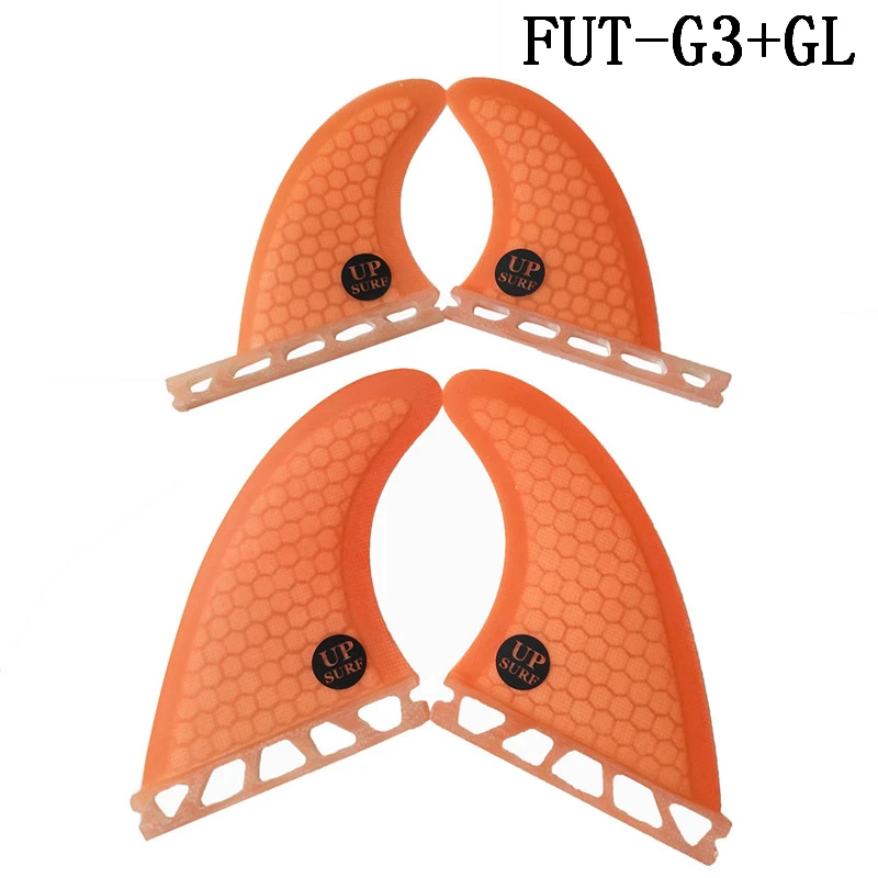 Стекловолоконный сотовый плавник для доски серфинга Future fin G3 + GL синий/оранжевый