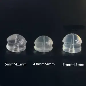 100 шт 5 мм прозрачная серьга подъемники силиконовая серьга спиной серьги набор сделай сам для ювелирных изделий