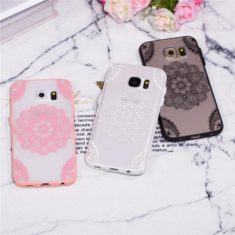 Для Samsung Galaxy S6 Чехол кружевной силиконовый чехол для телефона задняя крышка
