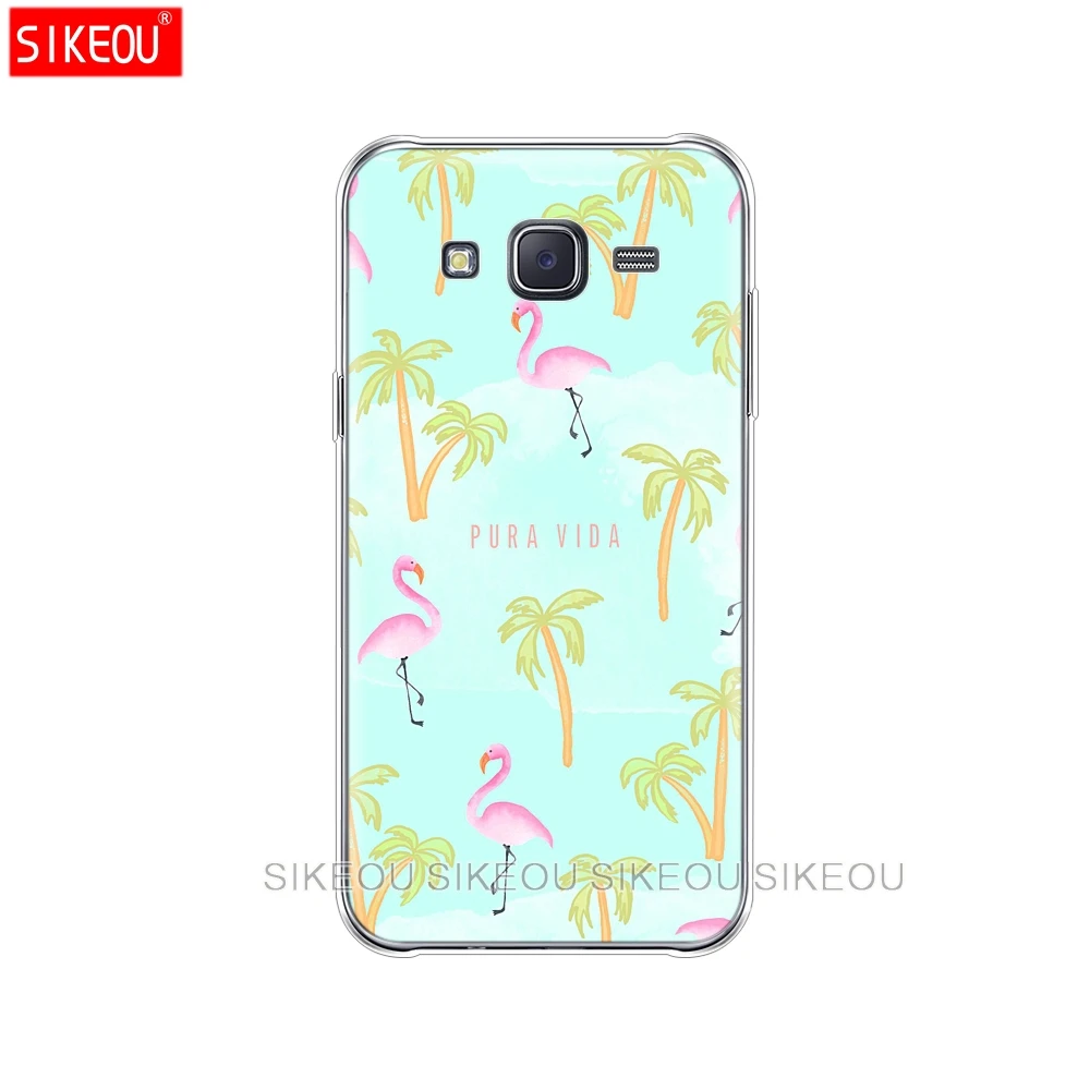 Силиконовый чехол для телефона Samsung Galaxy J1 J2 J3 J5 J7 MINI 2016 2015 prime Summer Flamingos Love |