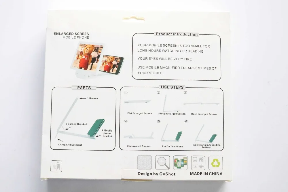 Складной для мобильного увеличитель экрана телефона 3D видео сотовый телефон