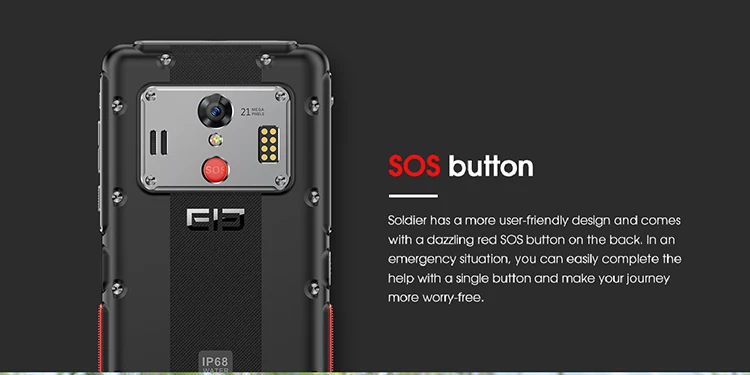 ELEPHONE Soldier 4 Гб 128 ГБ IP68 Водонепроницаемый 5," 2 K экран мобильный телефон Android 8,0 Helio X25 Deca Core прочный смартфон