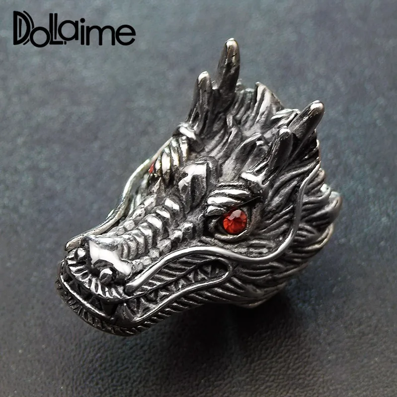 Мужское банкетное кольцо Dolaime R781S7 серебряное из нержавеющей стали с головой