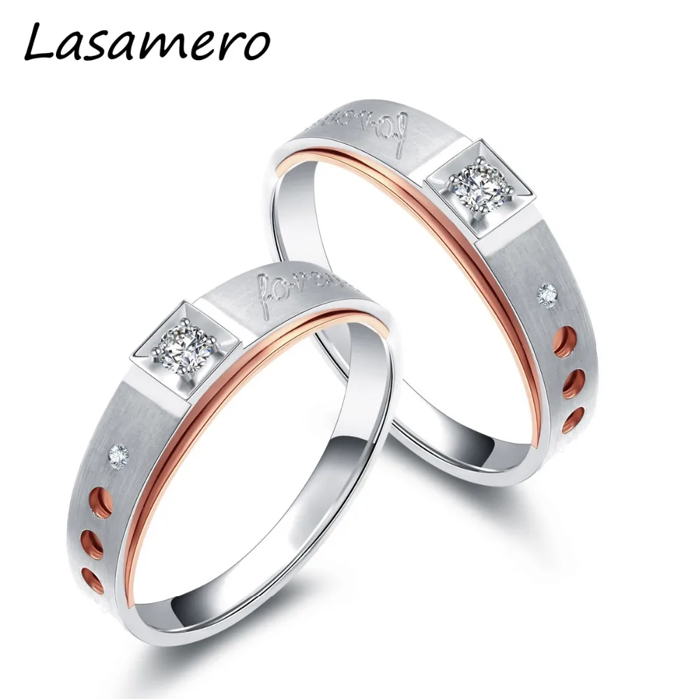 Мужские и женские кольца LASAMERO кольцо с натуральным бриллиантом круглой огранкой
