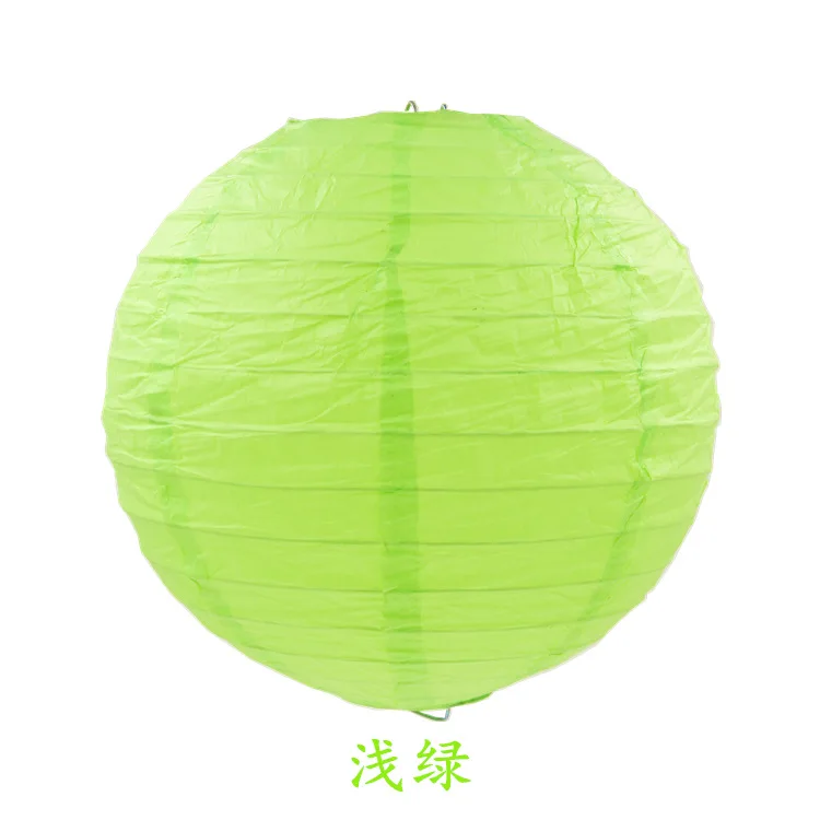 Light Green Китайский Бумага фонари 10-15-20-25-30-35-40cm для свадьбы событие вечерние украшения гирлянды, Бумага мяч - Цвет: Light Green