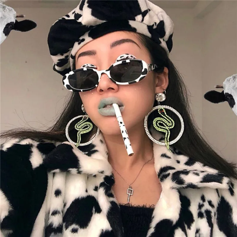 

Fashion Cow Round Sunglasses Shades for Women Pink Round Tinted Color Lens Cute Women Sunglasses Sexy Summer Sun Glasses Eyewear