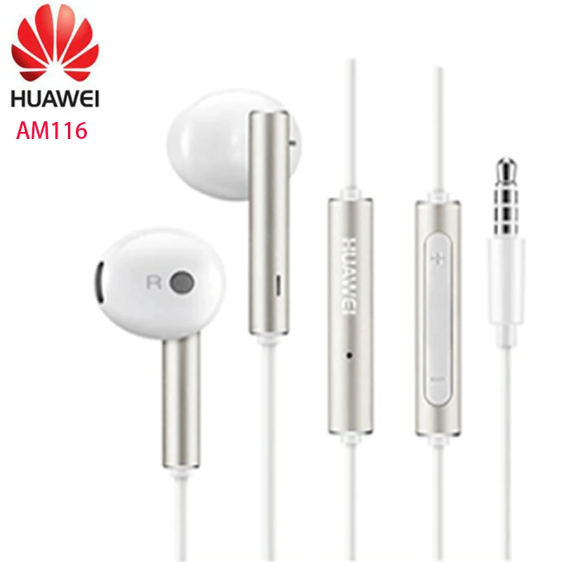 Наушники Huawei am116 гарнитура с микрофоном 3 5 мм для смартфона HUAWEI P7 P8 P9 Lite P10 Plus Honor 5X 6X