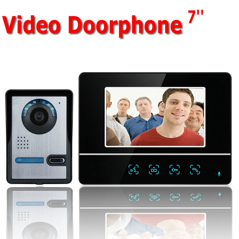 7 Inch TFT Touch Screen Color Video Door Phone CMOS Night Version Camera Intercom system  with IR-CUT HD 700TVL Camera