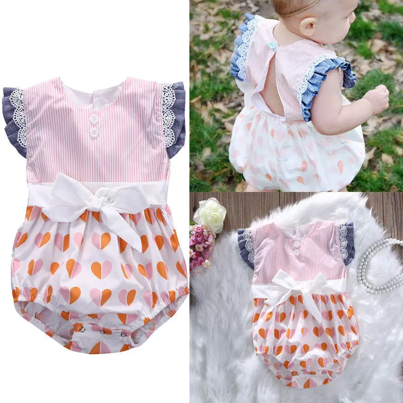 2018 для новорожденных маленьких мальчиков девочек рукава-крылья комбинезон