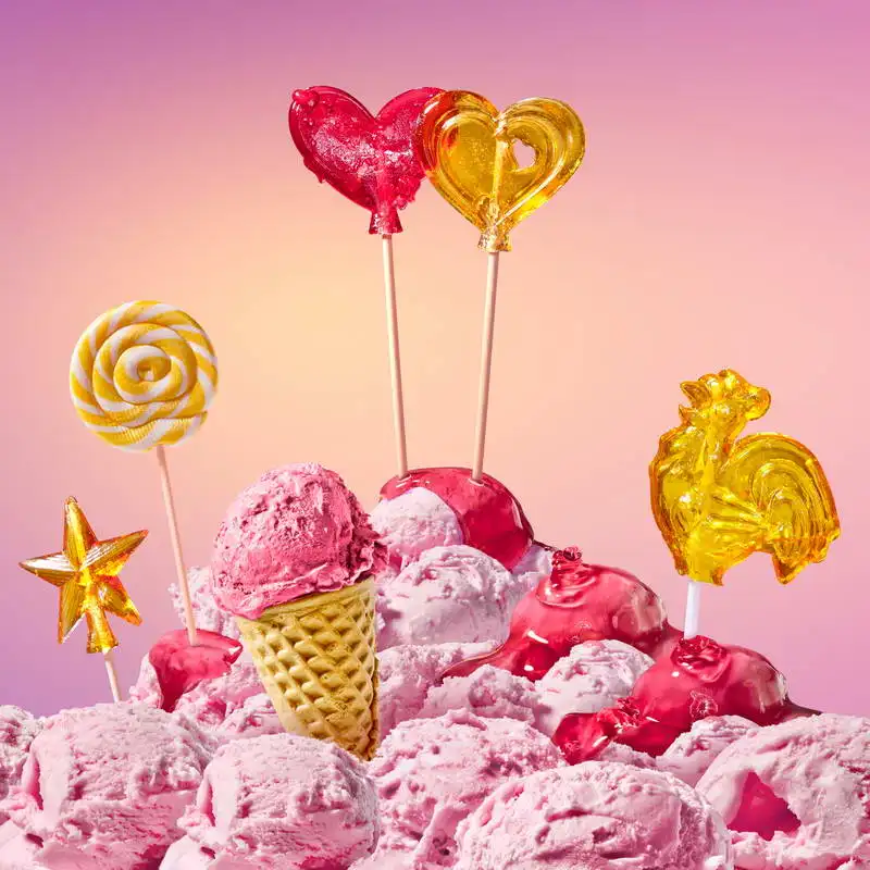 Icecream карамельный розовый фон для фотостудии виниловый тканевый