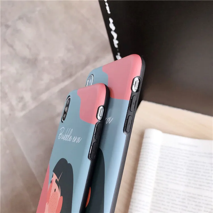 Ретро абстрактная девушка корейский чехол для телефона iPhone 7 Puls 6 6S 8 X Xs XR max Чехлы