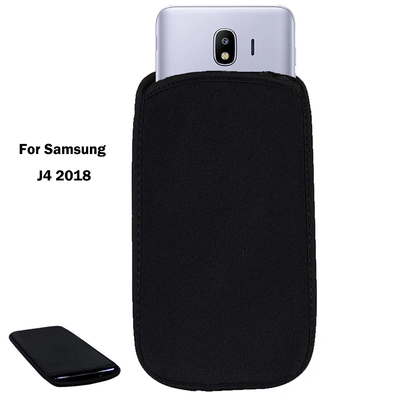 Мягкий гибкий неопреновый защитный черный чехол для Samsung Galaxy J4 2018 J400F J400G /DS с